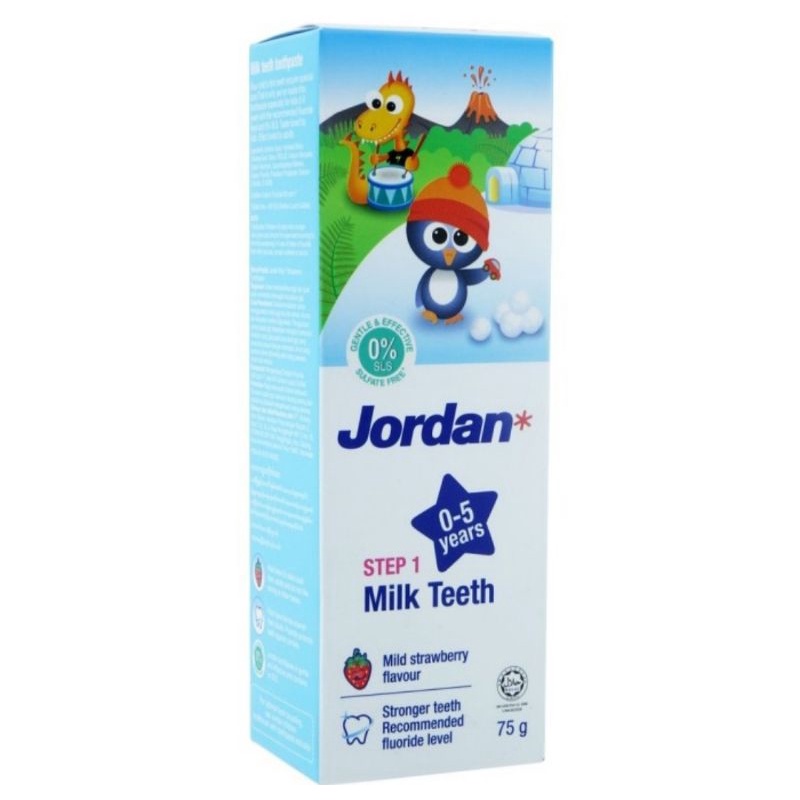 Pasta Gigi Odol Anak Bayi Jordan MILKTEETH 0-5th Kids Toothpaste