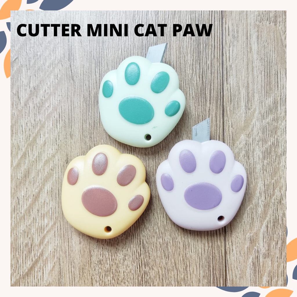 

CUTTER MINI CAT PAW PISAU KATER ALAT TULIS KANTOR SEKOLAH ANAK LUCU KARAKTER WARNA WARNI UNIK PISO