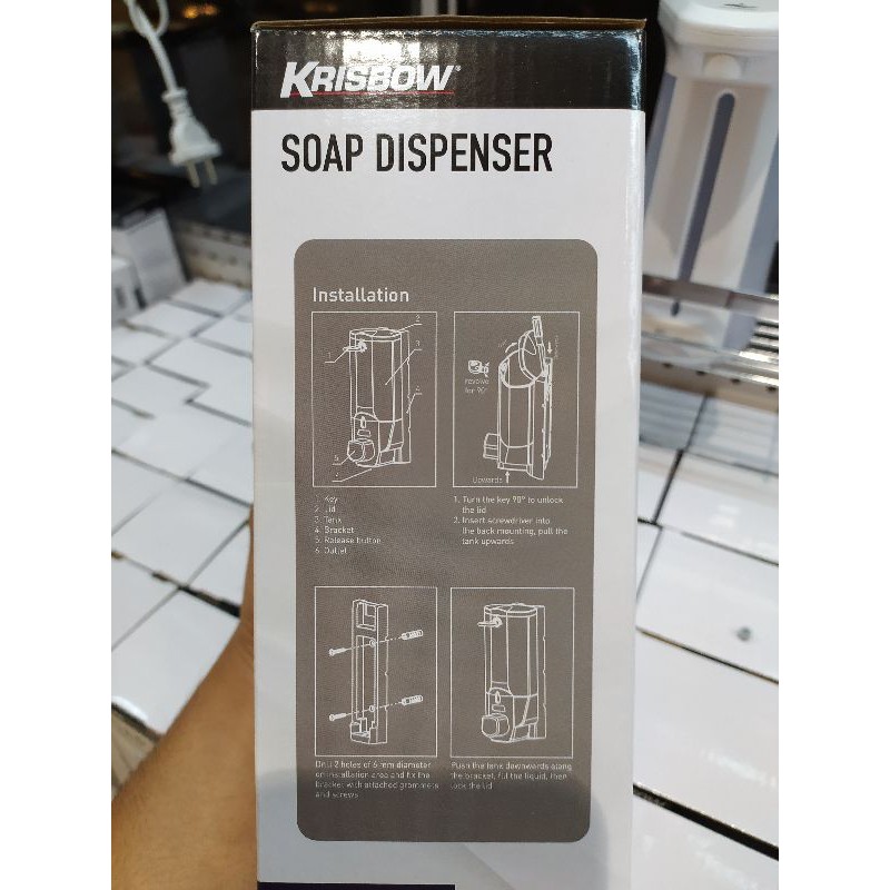 KRISBOW SOAP DISPENSER 380 ML SINGLE DAN DOUBLE / DISPENSER SABUN/ TEMPAT HANDSOAP/ HANDSOAP DINDING