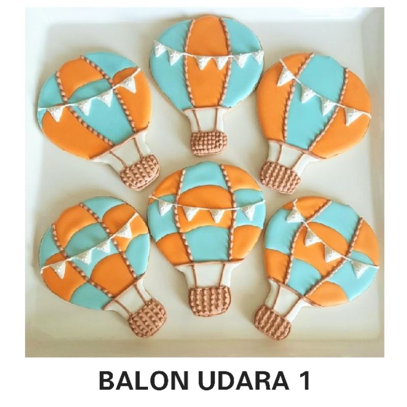 

Butter Cookies Tema BALON UDARA (kukis hias karakter)