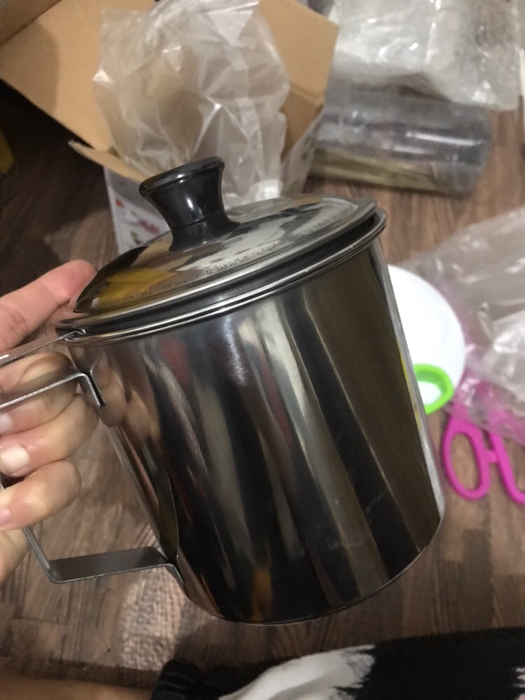 B-101 Oil Pot Stainless 12 Cm / Saringan Minyak 1.2 Liter Bq