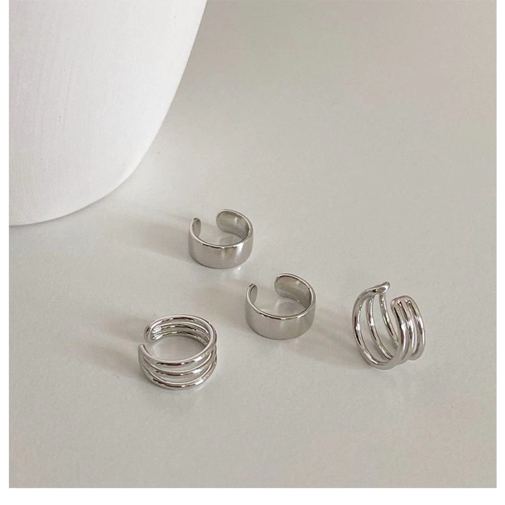 Anting Klip Tanpa Tindik Gaya Retro Korea Untuk Wanita