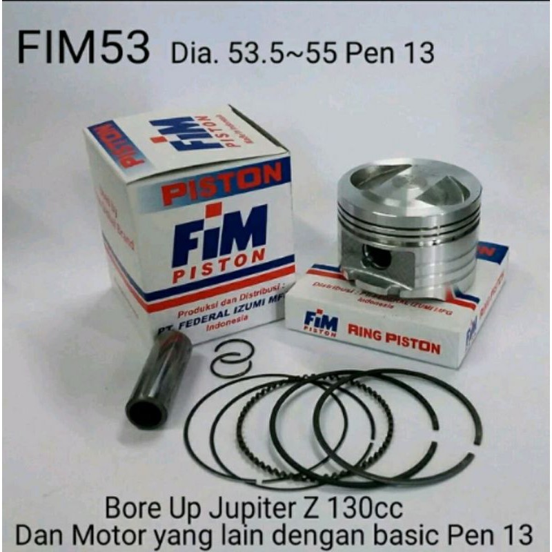 Piston Seher Seker FIM 53.5 - 54 - 54.5 - 55 - 55.25 mm - Jupiter - PIN PEN 13 - Bore Up Izumi FIM53-2