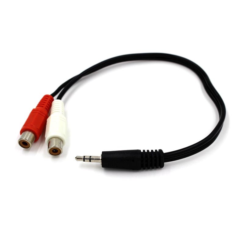 RCA Female to Male Aux 3.5mm HiFi - LTS - Black