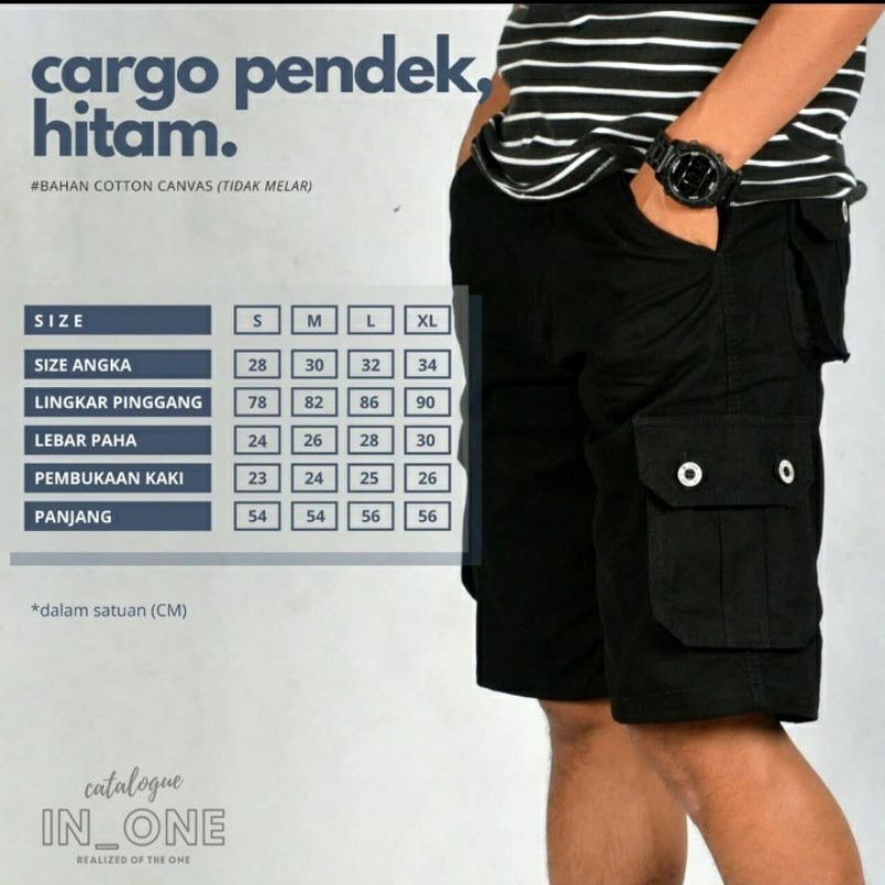 Celana Cargo Pendek Pria/Celana PDL Pendek Pria