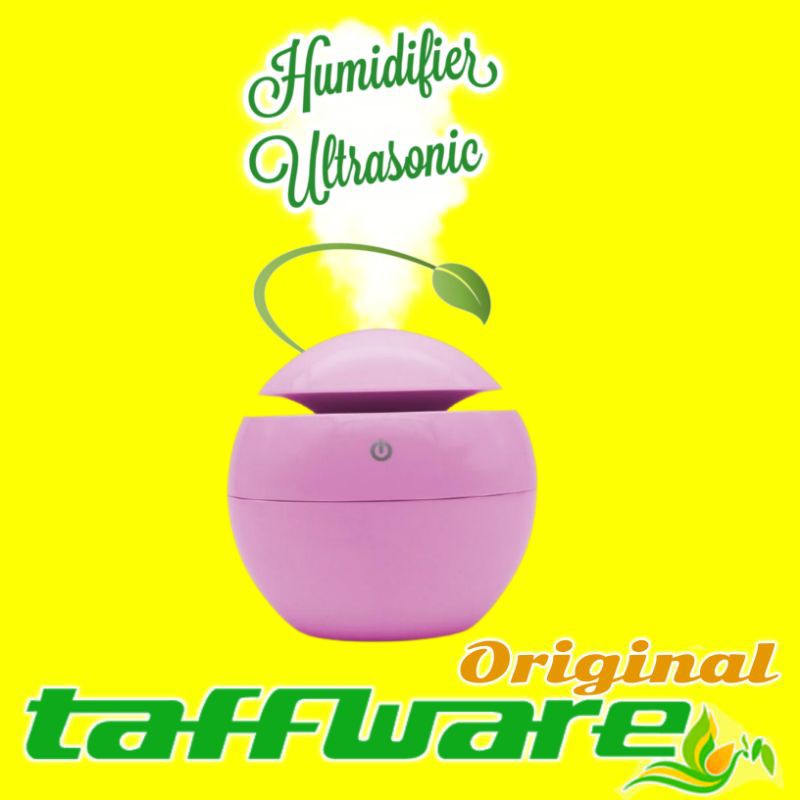 Air Humidifier Diffuser Aromatherapy Aromaterapi Disfuser Taffware Pelembab Pewangi Ruangan 130ml-Pink No Oil