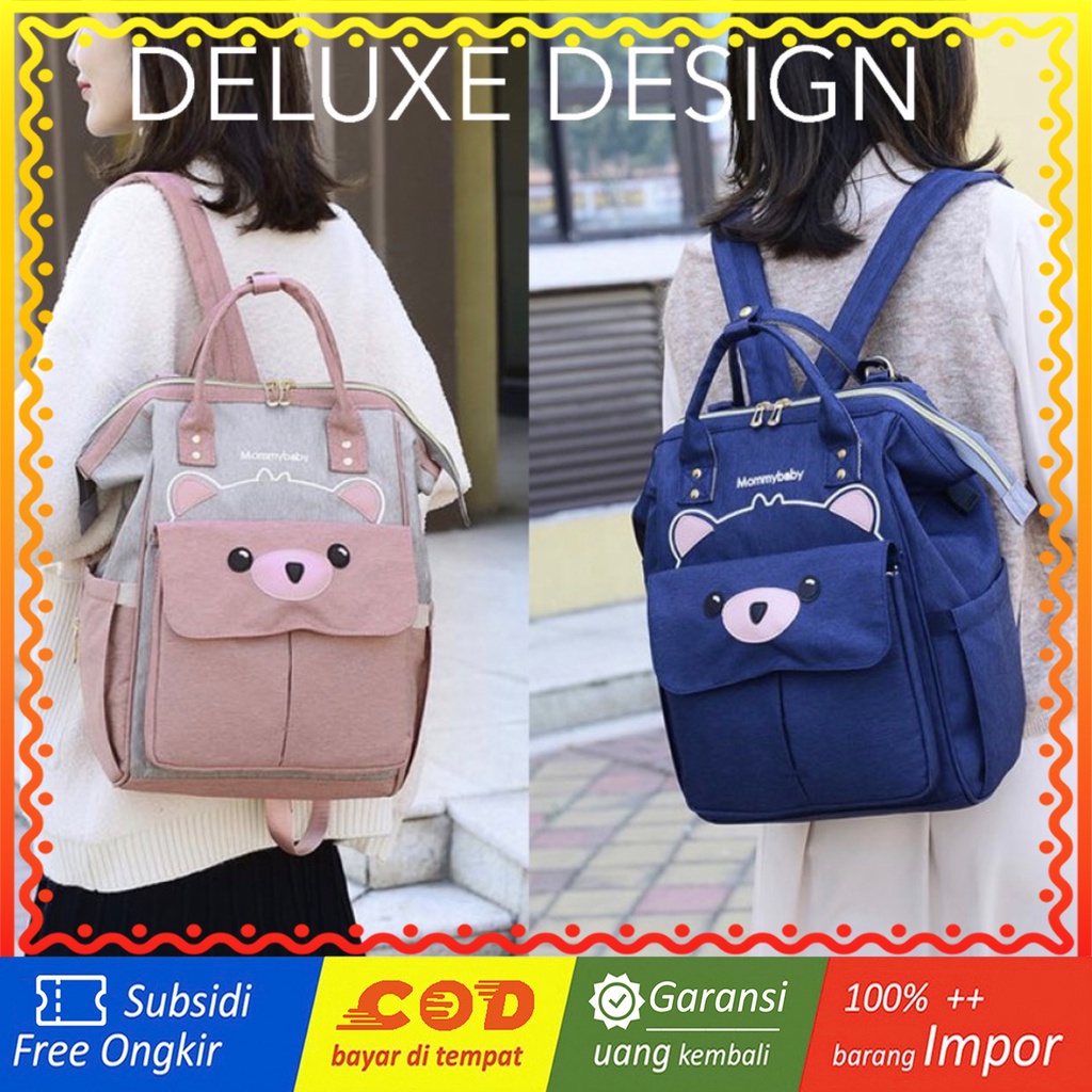 LJY48B Tas Ransel Mommy Baby DELUXE Diaper Backpack Ibu Bayi Impor Brand New TKM