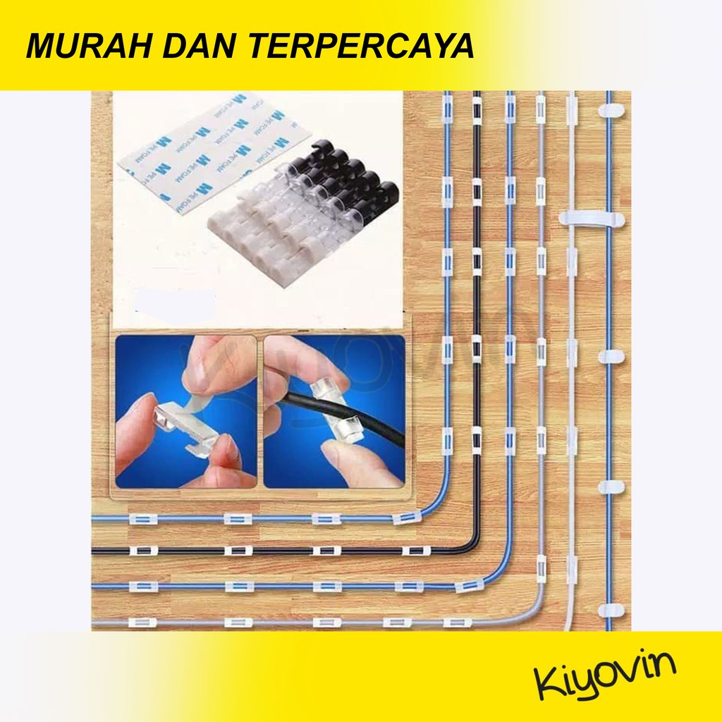 Klip Kabel Organizer Cable Clip Per pack Pengikat Kabel 4.9