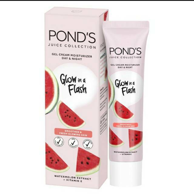 ☑️ YK ☑️ POND'S Glow In A Flash Gel Cream Moisturizer Day & Night 20gr