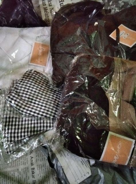 Masker Kain Kotak 3ply + Bisa Selip Tissue