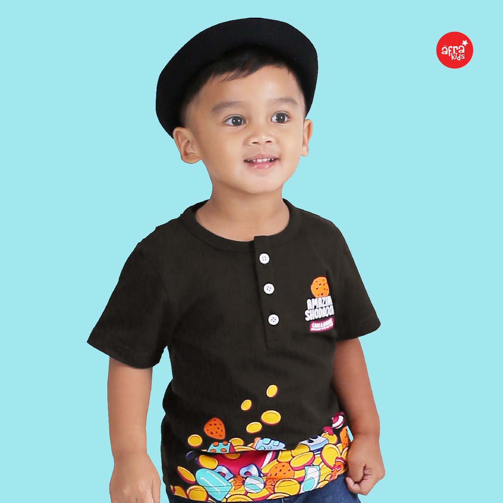 Kaos Afrakids AF269 &quot; Amazing Shodaoh&quot; Lengan Pendek Kancing