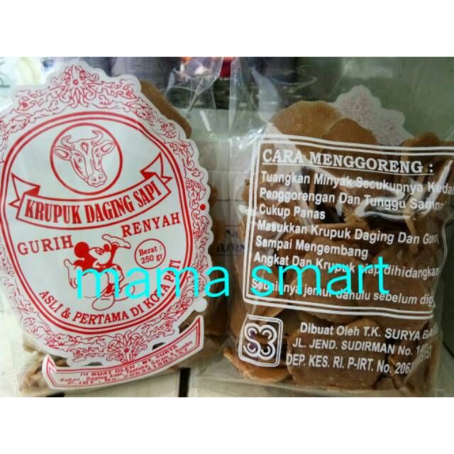 

KERUPUK DAGING SAPI SURYA KERUPUK BAKSO SURYA (MENTAH) nett 250 gr