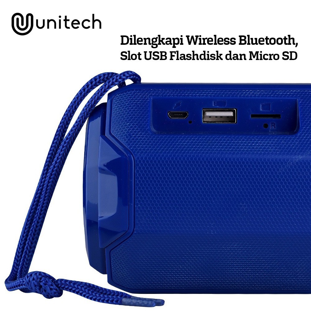 Bluetooth Speaker LED Unitech TG-162 Super Bass Support FM Radio
