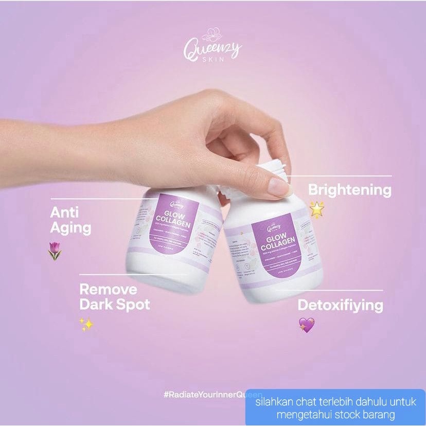 COLLAGEN QUEENZY GLOW SKIN COLLAGEN WHITENING DRINK MINUMAN PEMUTIH