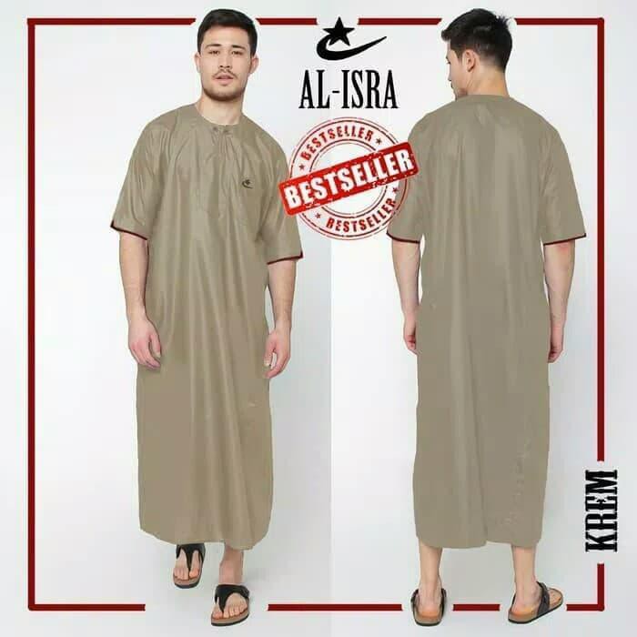 JUBAH ARABI GAMIS PRIA LENGAN PENDEK AL ISRA