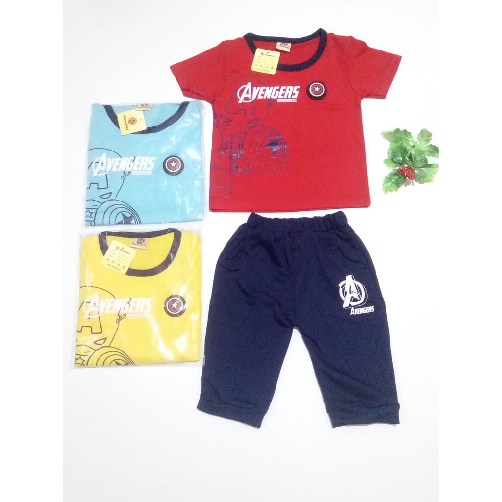 Setelan Baju Anak Anak Laki Laki umur 5 tahun Motif Avenger LED NYALA Branded MaxwellPro Terbaru