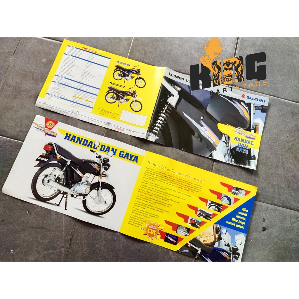 BROSUR POSTER SUZUKI A100X ECONOS - FLYER KATALOG SPESIFIKASI A100 EKONOS ORIGINAL PT INDOMOBIL