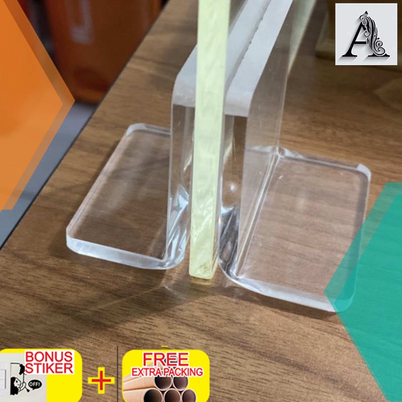 

Murah Akrilik siku partisi meja tebal 3mm - L3cmxt5cmx4mm Polos