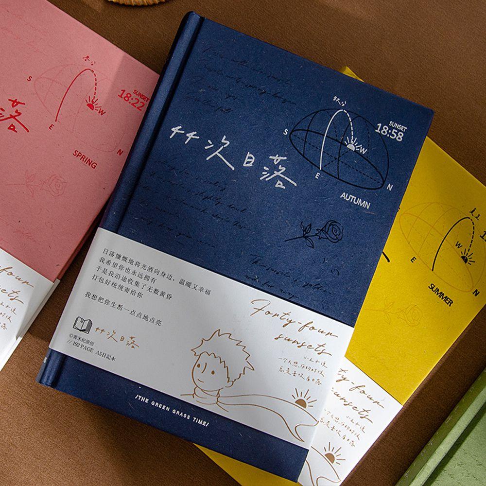 Lanfy Diary Notebook Pangeran Kecil Lucu Vintage Jadwal Planner Ivory Putih Kertas Sekolah Alat Tulis Supply Buku Sketsa DIY Scrapbook Handbook
