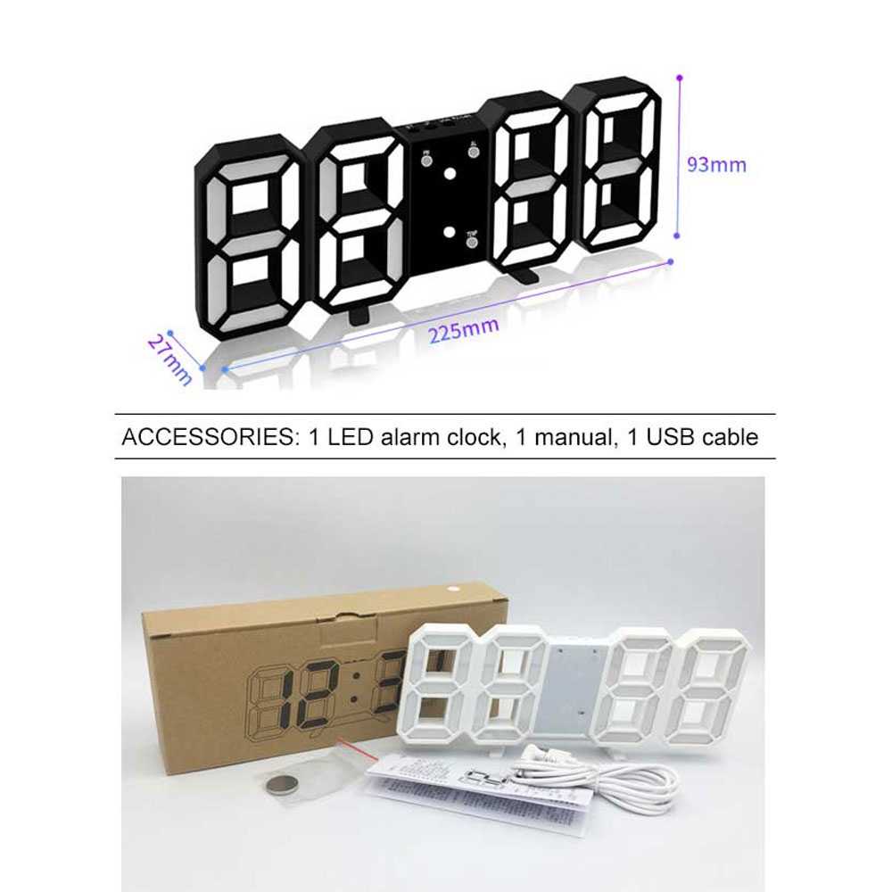 (100% BARANG ORI) Taffware Jam Meja LED Digital Clock - TS-S60-W