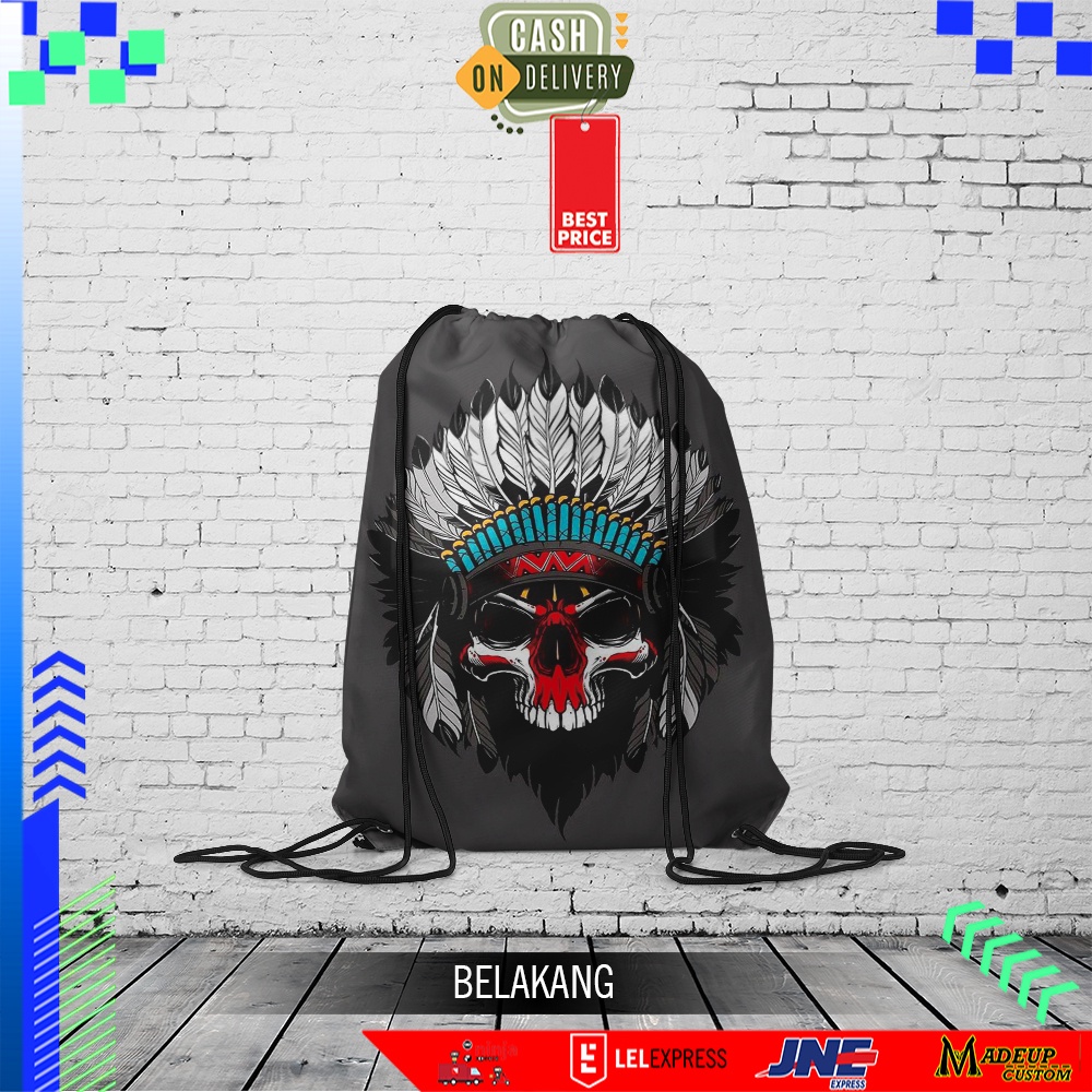 Tas Serut Custom Bob Marley art1 Fullprint/string bag Bob Marley