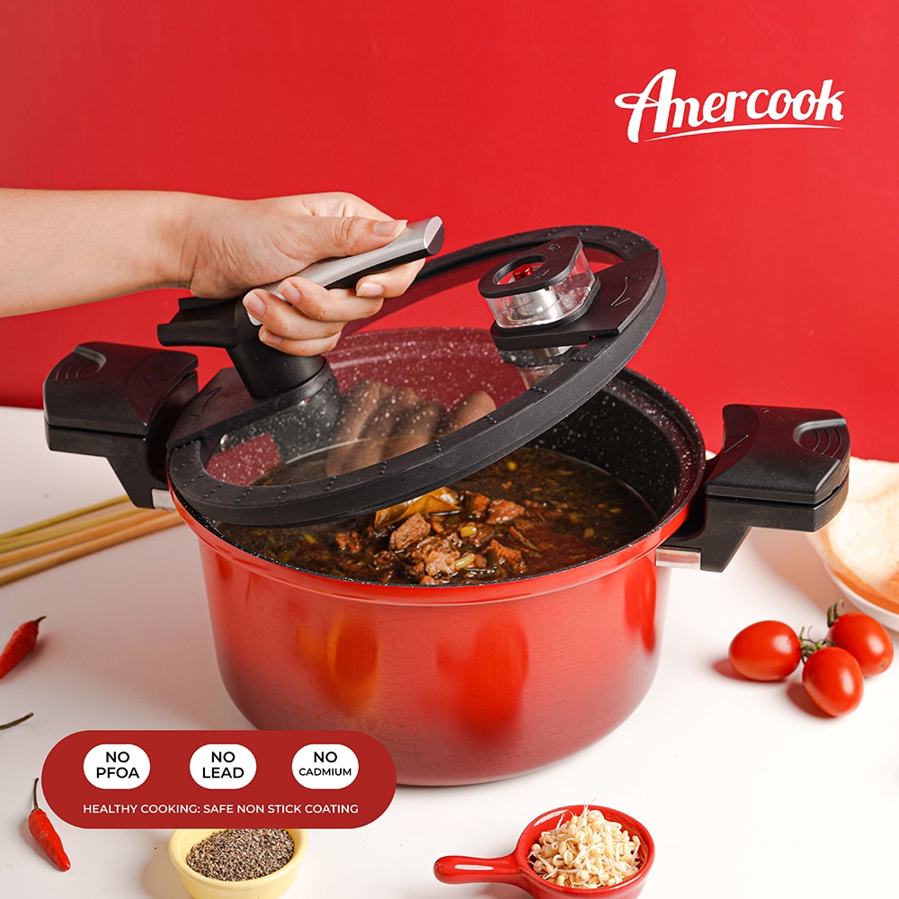 Amercook Panci Presto Low pressure 5L Anti Lengket 24 cm
