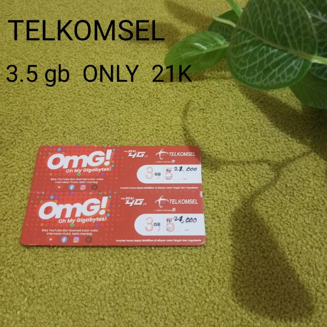 Voucher kuota telkomsel 3.5gb jateng, DIY
