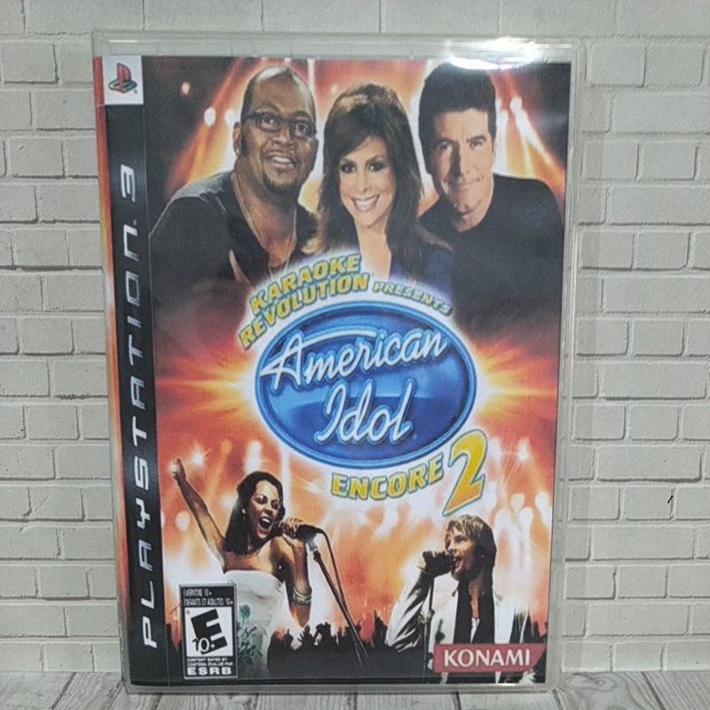 BD CD KASET ORIGINAL PS3 Karaoke Revolution American Idol Encore 2 Usa Bahasa Inggris Wajib Mic
