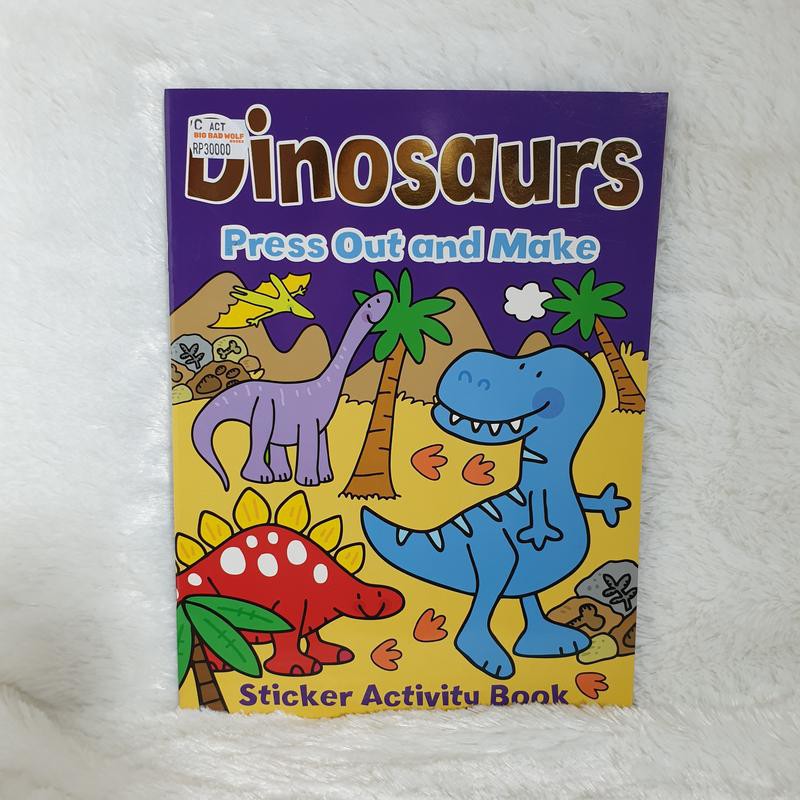 DINOSAURS Press out and Make Buku Anak Import BBW 2020