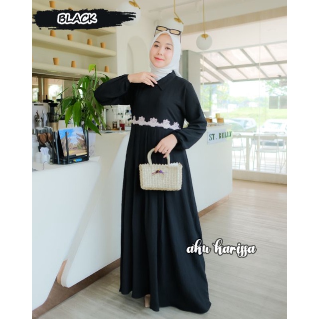 AILLIN DRESS AKU KARISSA,GAMIS CRINGCEL ori aku karissa,gamis cringcel jumbo