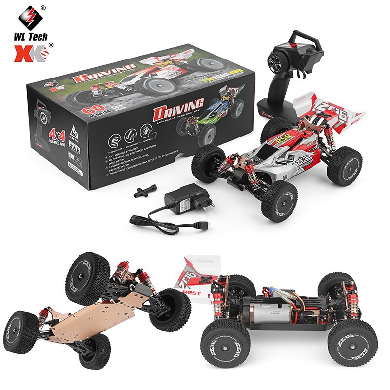 WL Toys 144001 RC Car Buggy 4WD 1/14 60km/h Metal Chassis RTR