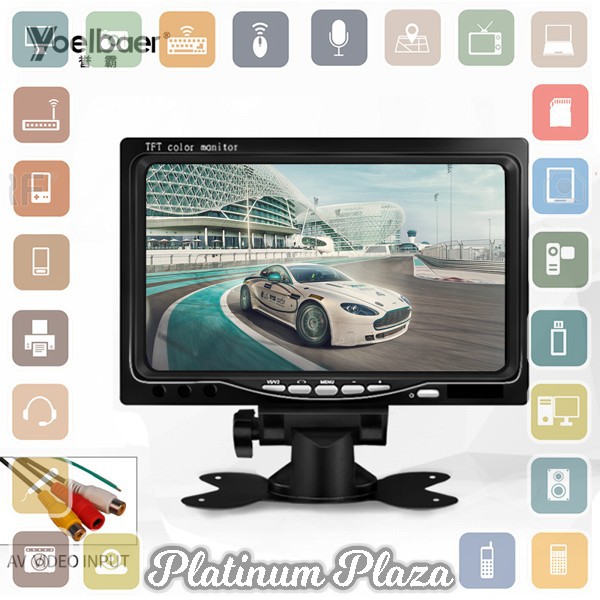 Yoelbaer Layar Monitor Mobil TFT LCD 7 Inch - C-T703 - Black`I8EJIG-