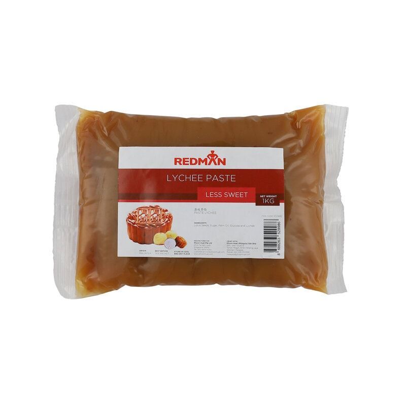 

Redman Lychee Lotus Paste Less Sweet 1Kg Isian Filling Mooncake