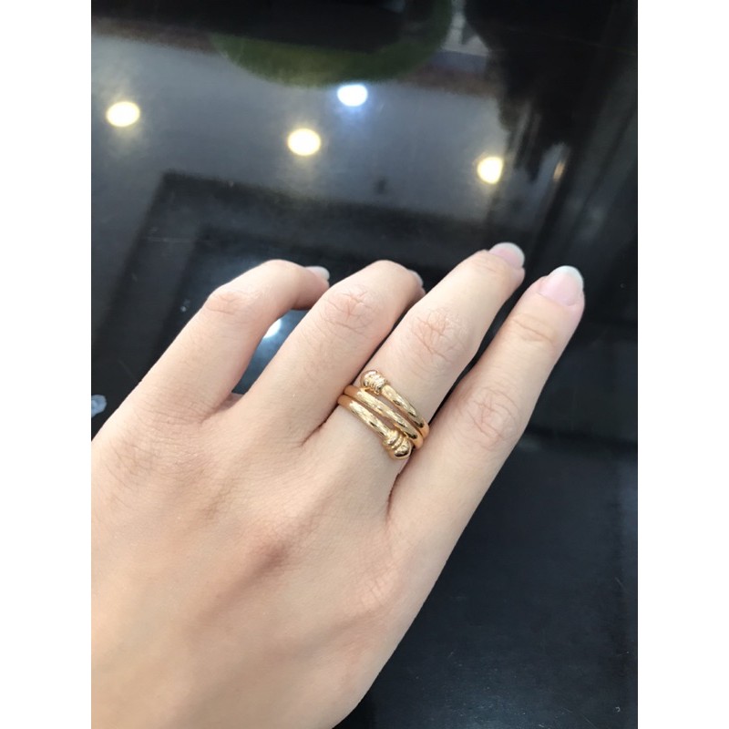 Cincin lilit kuku macan emas asli 40%