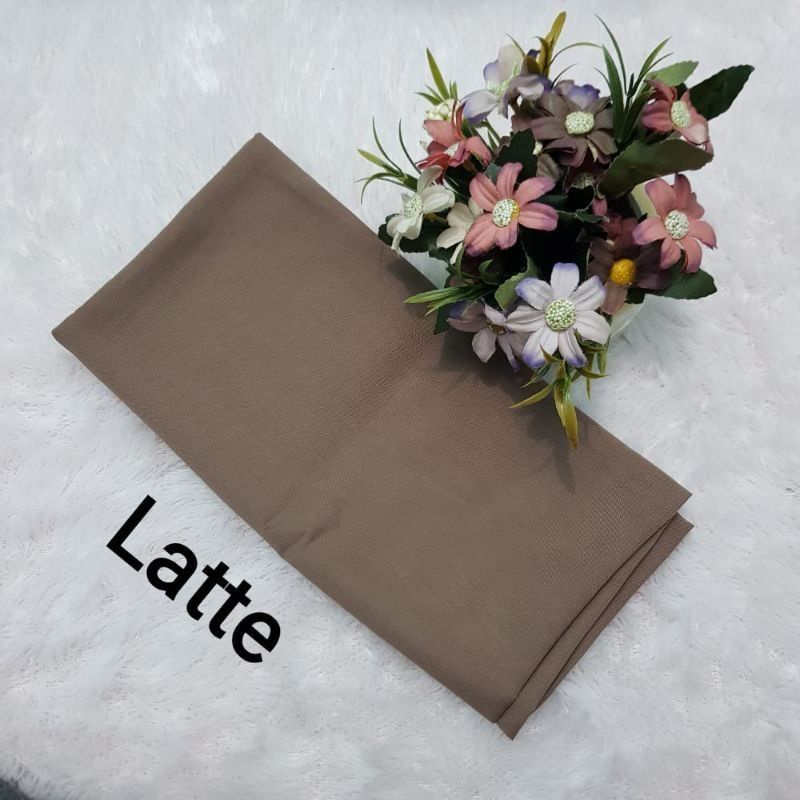 hijab BELLA SQUARE Pollycotton premium-Latte