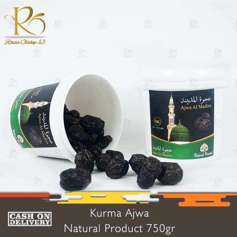 

Kurma Ajwa Ember 750 gr Ajwa Al Madina Asli Kurma Arab Original