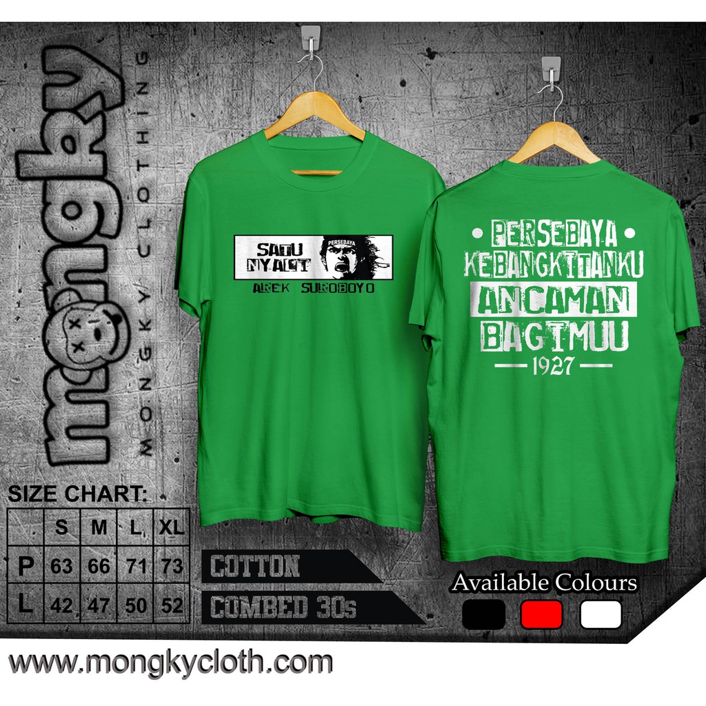 Kaos Bola Persebaya Surabaya Supporter Bonek 2 Shopee Indonesia