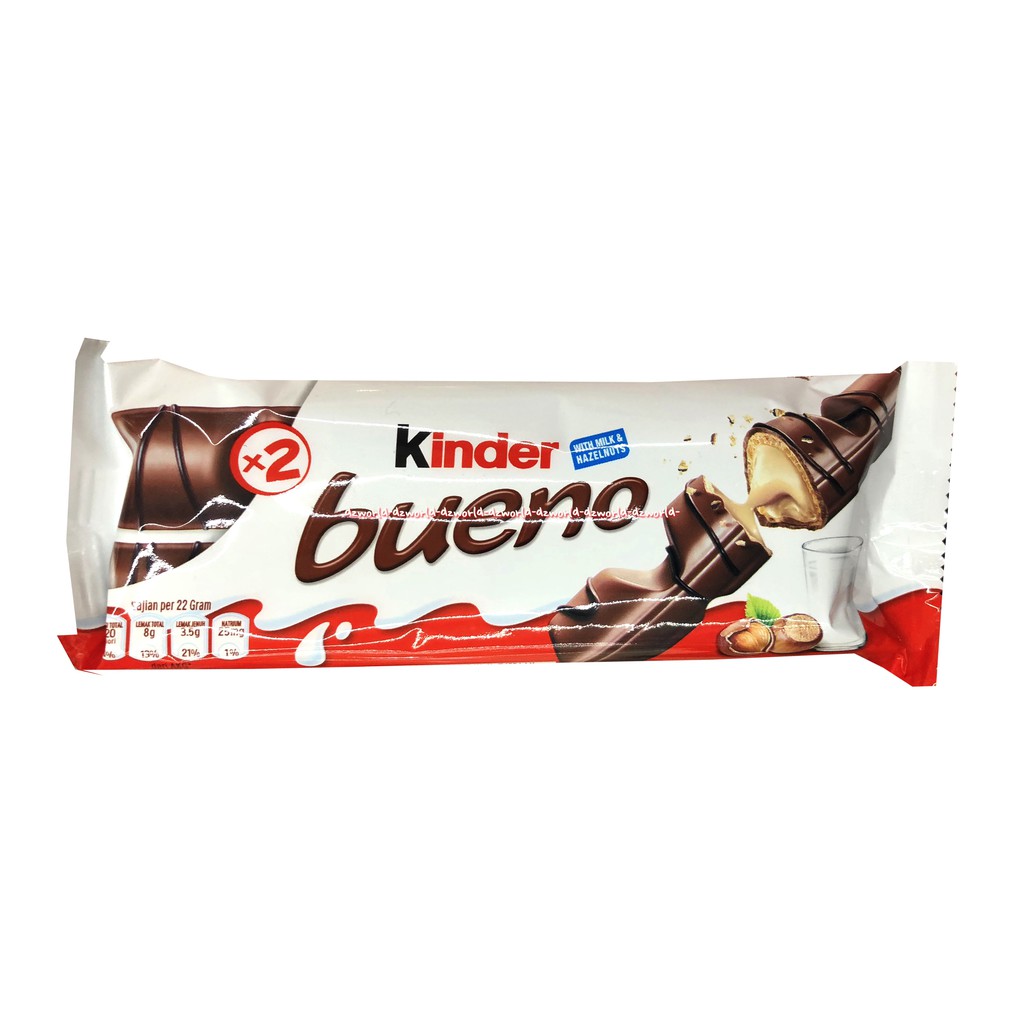 Kinder Bueno Coklat Wafer 43gr Wafer Cokelat Krim Susu