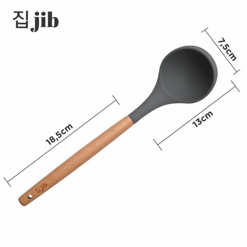 Spatula Silicon-alat Masak Silicon-soup Ladle-sendok Sup-sulicon Utensile