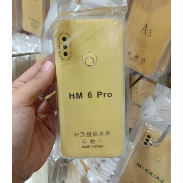 Anticrack Redmi 6 pro Case Silikon bening Hm 6 Pro