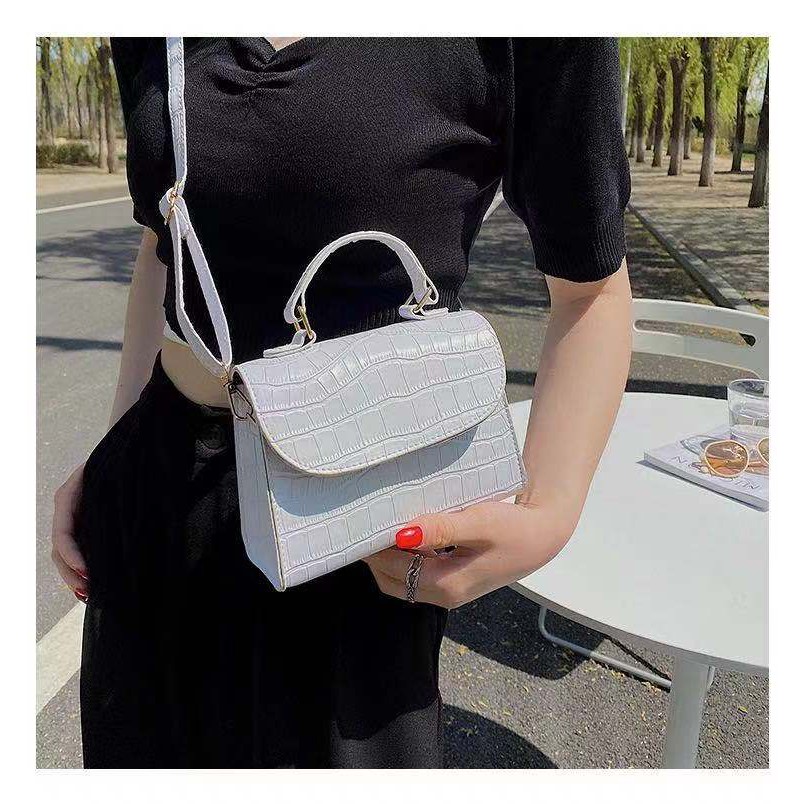 Rowling (Tas-173) Tas Selempang Wanita Fashion Croco Polos/Tas Selempang Wanita Cantik Dan Elegan