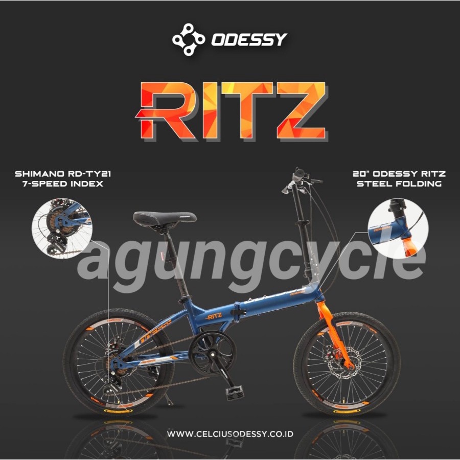 SEPEDA LIPAT / FOLDING BIKE ODESSY RITZ 16" 52 7 SPEED