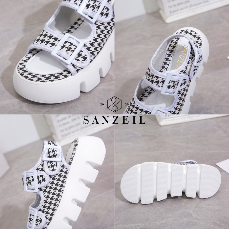 0120 Sanzeil Wawa - Sandal Platform Wedges Wanita - Sepatu Sol Tebal