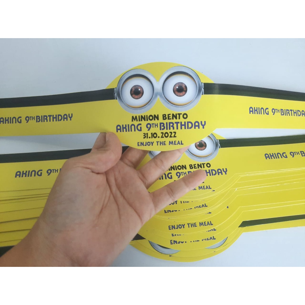 

label bento minion/ label bento custom/ label bento karakter minion