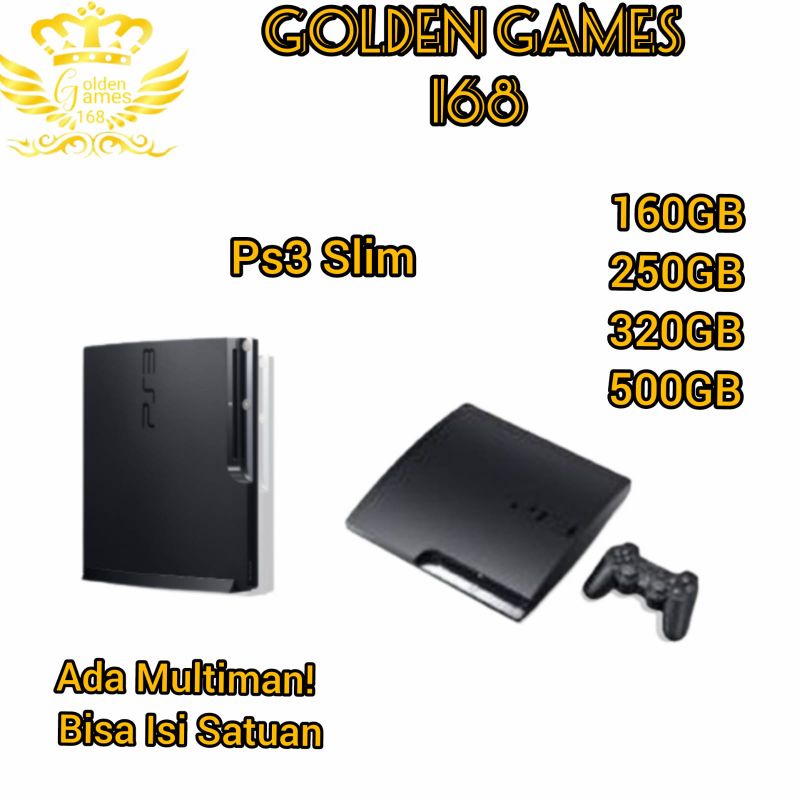 Ps3 Slim Asli Sony +Hdd 500gb/320gb/250gb/160gb+ Full Games