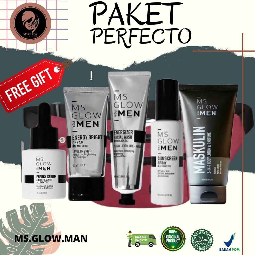 Jual Paket Perfecto Super Lengkap Ms Glow For Men Msglowmen Ms Glow