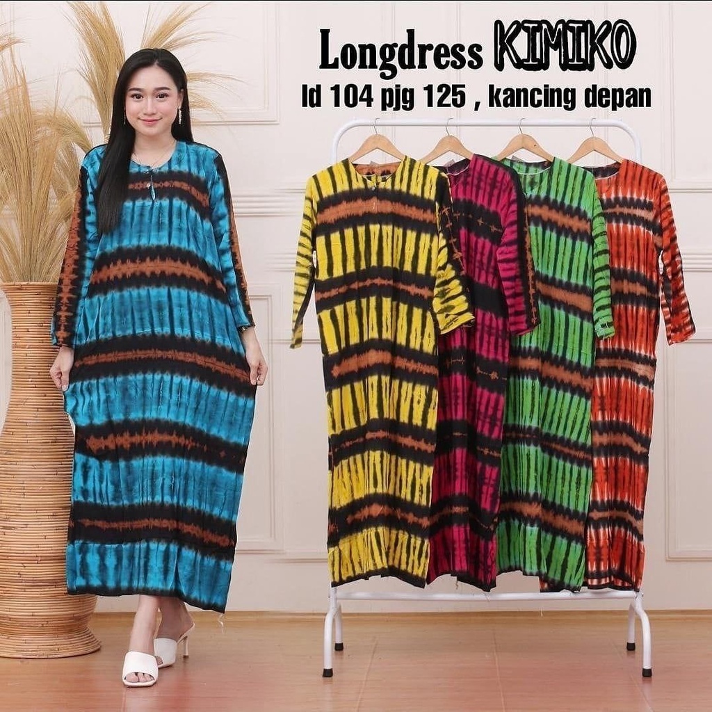 LONGDRRESS Daster lengan panjang gradasi | BATIK SULMIT | busui rayon adem