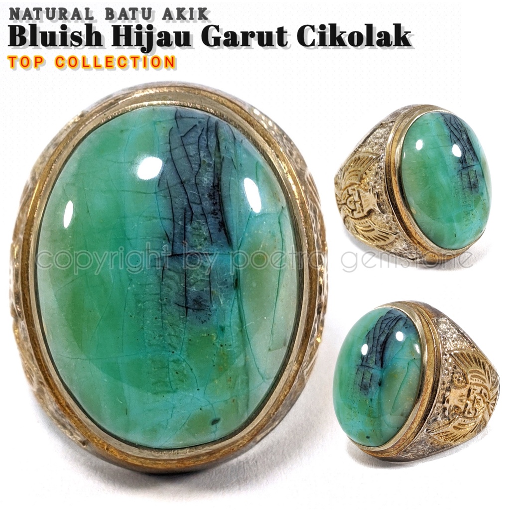 Natural Batu Akik Hijau Garut Cikolak Top Collection