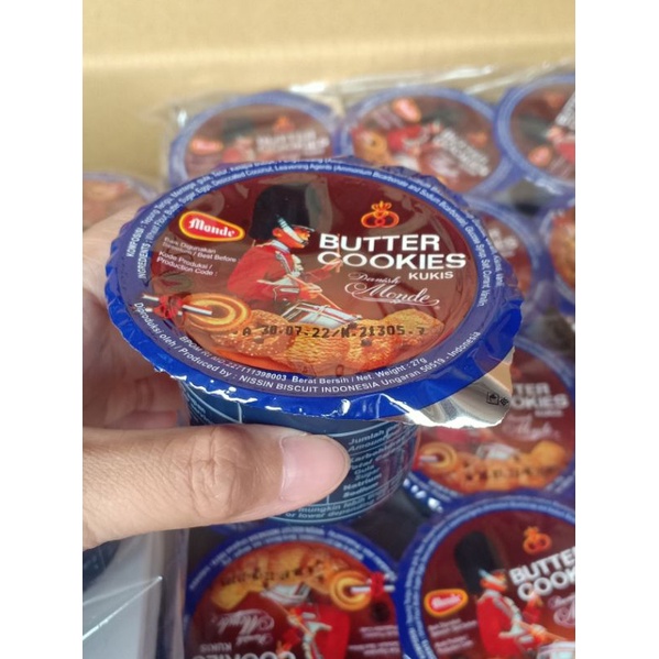 

agen distributor biskuit monde butter cookies cup ecer 27gr