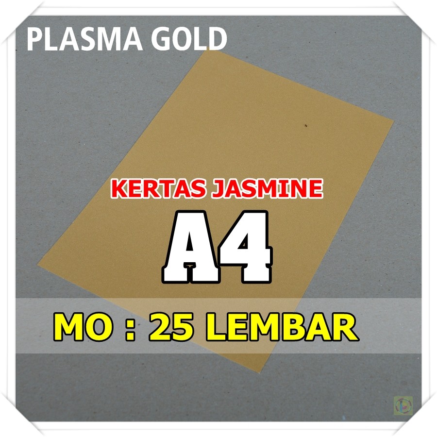 [TERMURAH] Kertas Jasmine Tipis Ukuran A4 Warna PLASMA GOLD / EMAS Gramasi 90 GSM